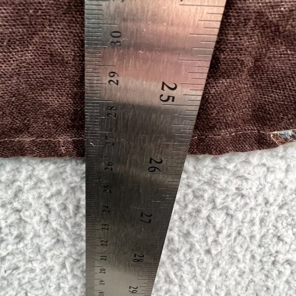 JM Collection Womens Top 10 Brown 100% Linen 3/4 Sleeve Pullover Shirt Blouse - Picture 8 of 9